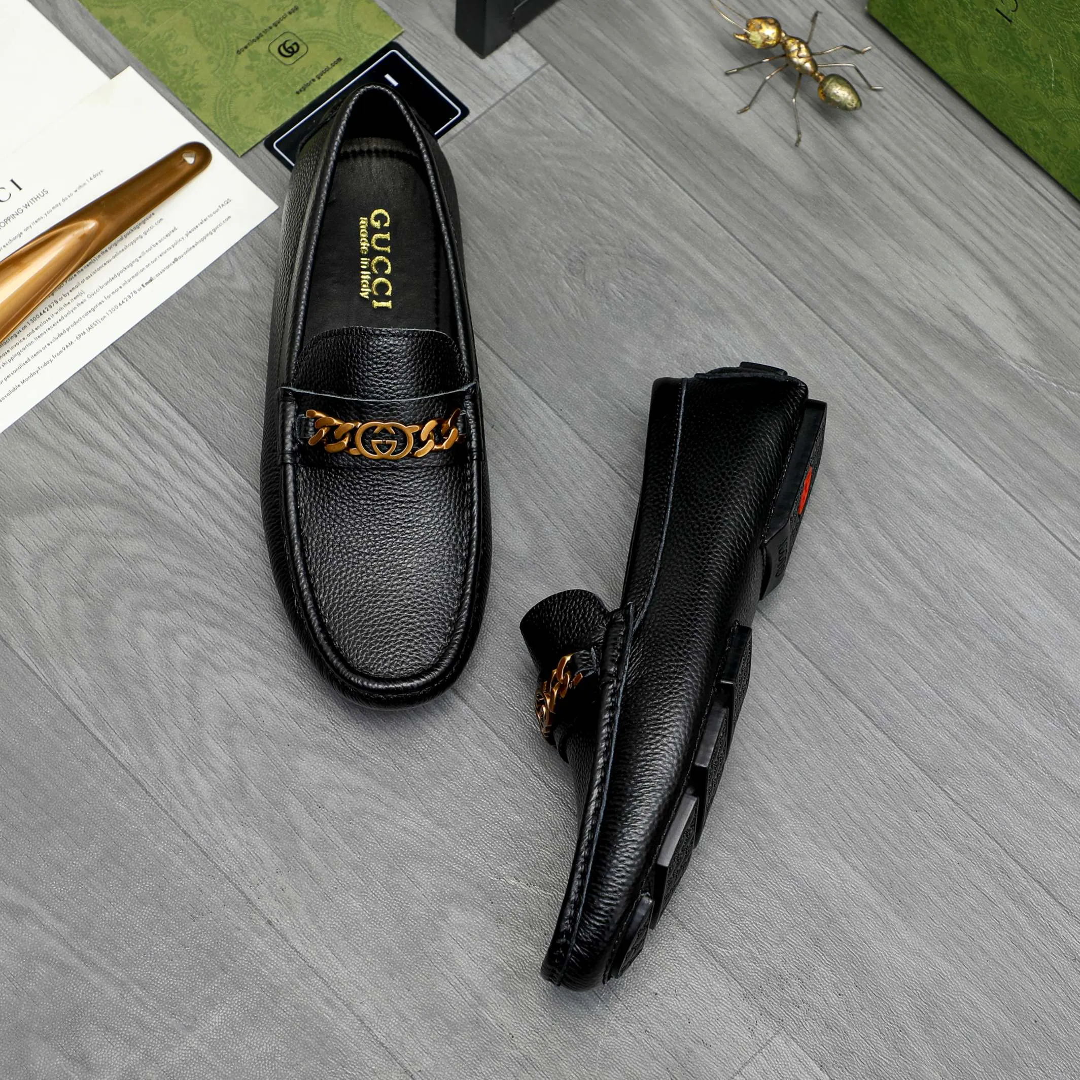 Men's shoes 💰p420 Product trademark: GUCCI (Gucci) casual slip-on men's shoes Regular size: 38-44 Product materials: Selected pebbled cowhide upper, sheepskin lining, rubber outsole